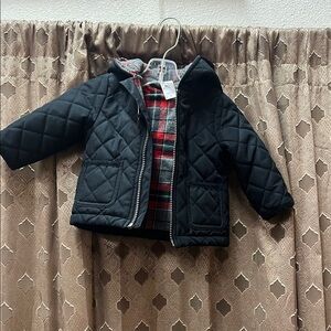 Carter's Red and Gray Plaid Fabric